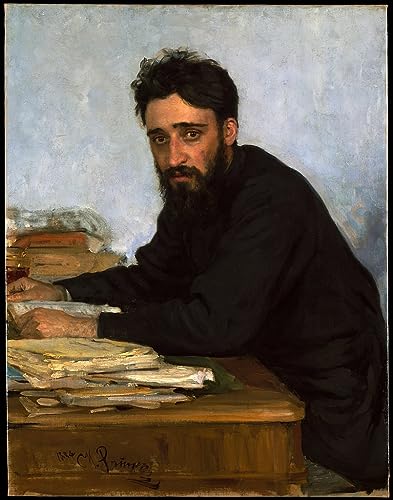 Portrait Vsevolod Garshin Repin œuvre d'art inspirante pour mur