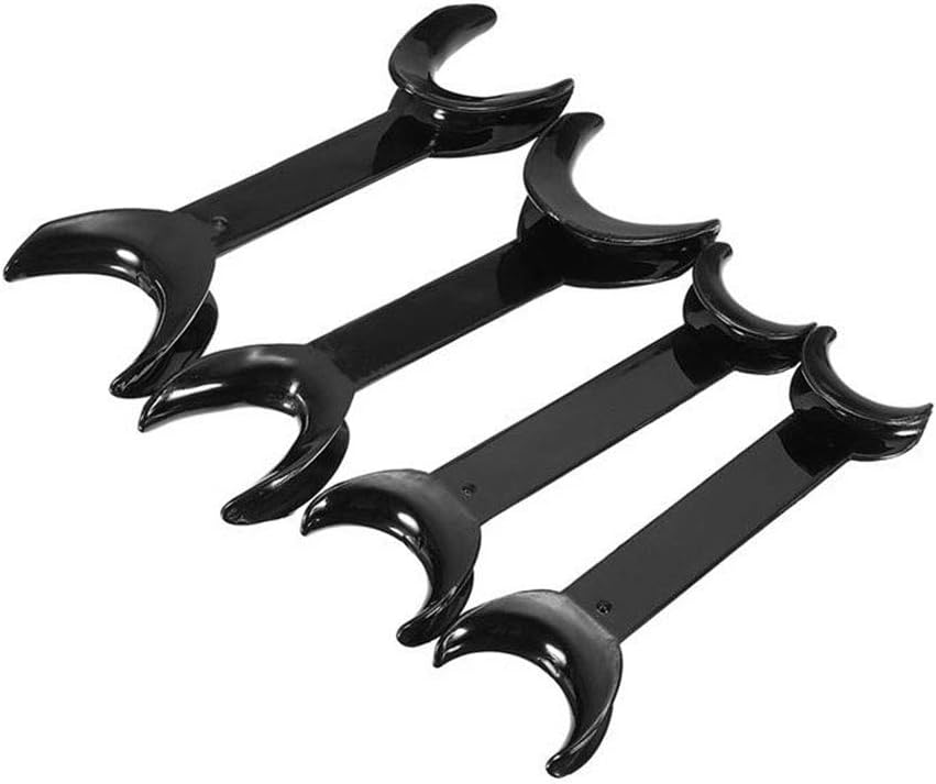 Christzo 4PCS Double Head Lip Retractor Intraoral Black Cheek Lip Retractor Dental Mouths Openers