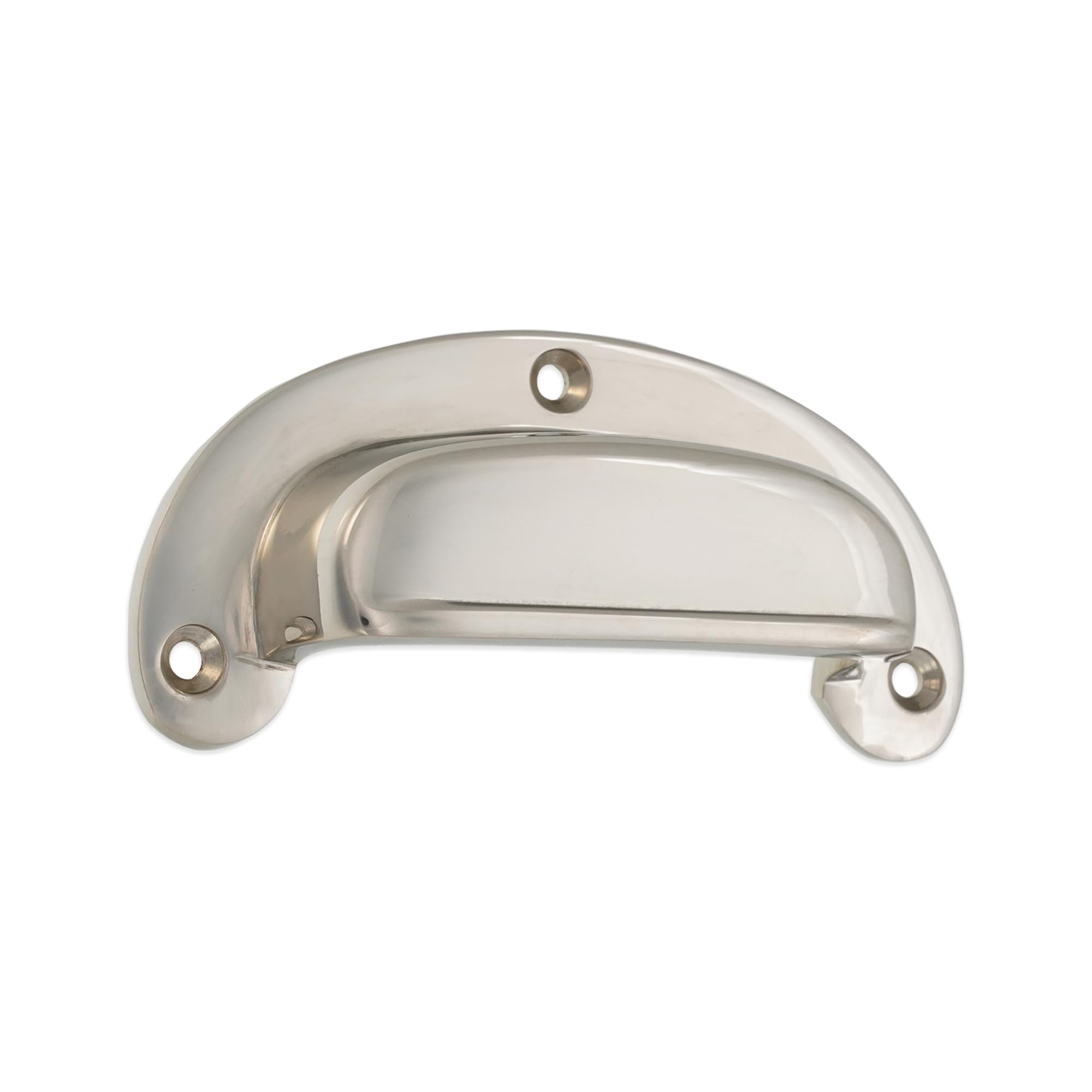 Infinity Decor Polished Nickel Traditional Vintage Style Cup Cabinet Pull Handle Brass Drawer Knob Suitable For Cupboard Dresser And Kitchen Cabinets  (Polished Nickel)
