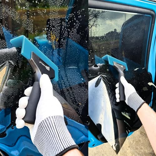 Image of RockRose Elite 6 inch Cast Aluminum Squeegee - Sturdy, Long-Handle Anti-Slip Grip Precision Blade Change with Allen Wrench Professional Window Tint Application Tool-1 Unit