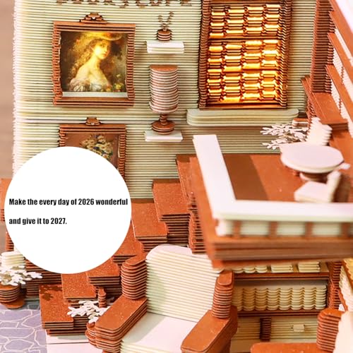 Bloc-notes 3D pour décoration de bureau créative, modèle miniature de 280 pages - 5