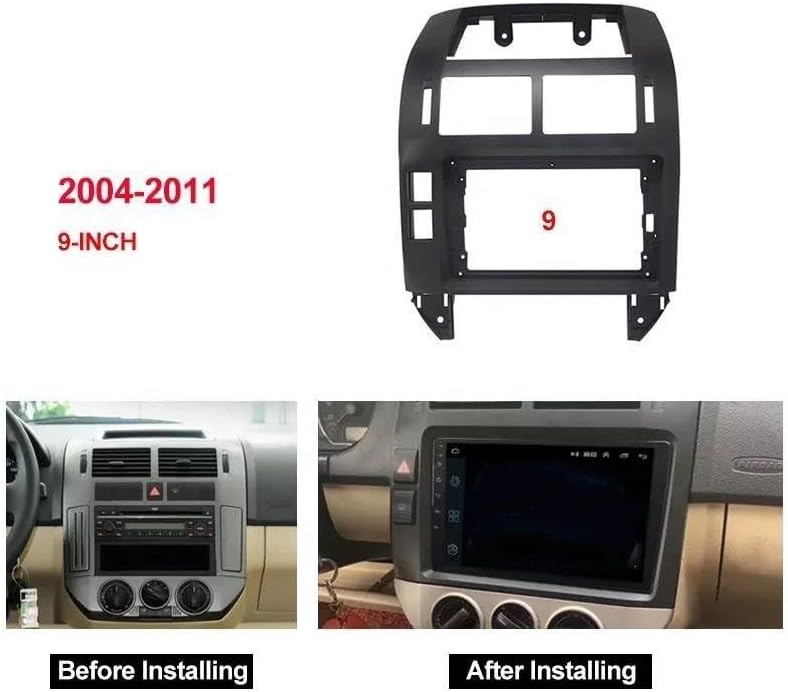 9インチ カーオーディオ ダッシュフェイシアパネル フレームキット アダプター ラジオダッシュフレーム に適合する VW に適合する -  DANSE-BORDEAUX.COM カーラジオフレーム 9インチ カーフェイシア ラジオパネル ダッシュキット フェイシアコンソールベゼルアダプター取付 に適合する カ