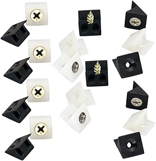 RUNROTOO Cabinet Angle Brackets 100 Sets Wardrobe Back Buckle Black Shelf Bracket Corner Braces Bracket Cabinet Accessories Shelves Shelf Cabinet Angle Brackets