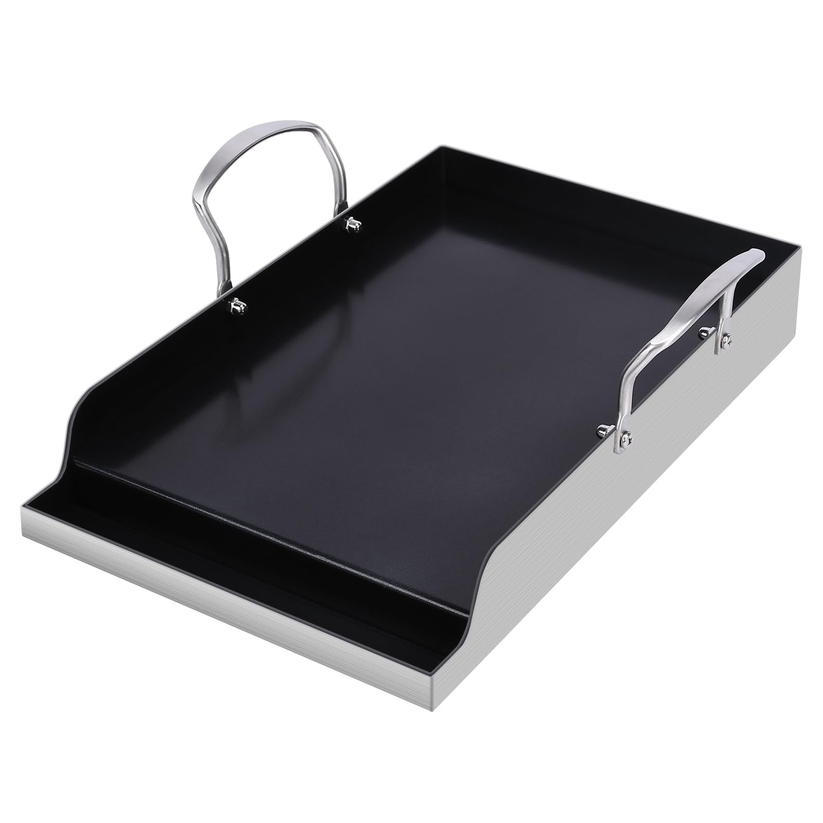Utheer 16 5 x 10 Ceramic Nonstick Stainless Steel Griddle for Gas Charcoal Grill Large Stove Top Griddle
