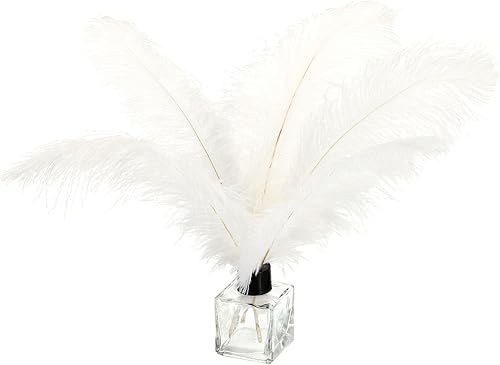 PATIKIL 150 centros de mesa de plumas de avestruz naturales para centros de mesa de boda, arreglos florales y decoración del hogar (blanco)