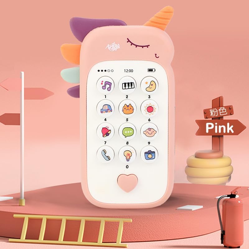 Miniatura 5 de Unicorn First Learning - Teléfono de juguete para bebés y niñas, sonidos, música, cesta de Pascua, juguetes con música, juguetes para bebés de 6 a