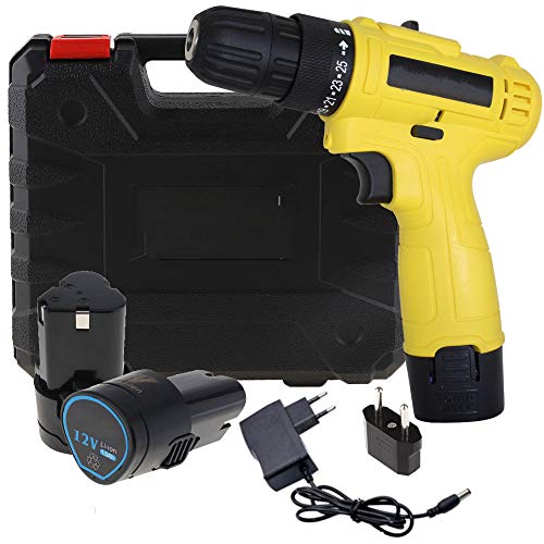 Image of cordless screwdriver drilling machine, 280 Watts , 0.39 inches - (Multicolor)