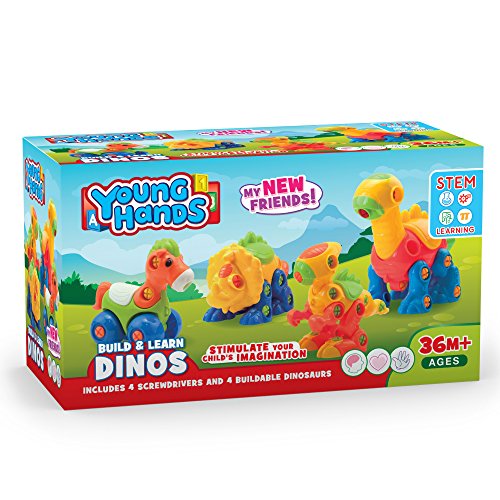 Creative Kids Build & Learn Dinosaur Take Apart Toy Set with Tools Interlocking STEM Educational Building Construction Kit for Preschool, Kindergarten, Boys & Girls Age 3+ - Thumbnail 7