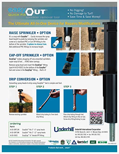 Underhill A-EO-SRT12K Easyout Sprinkler Spray Head Removal Tool