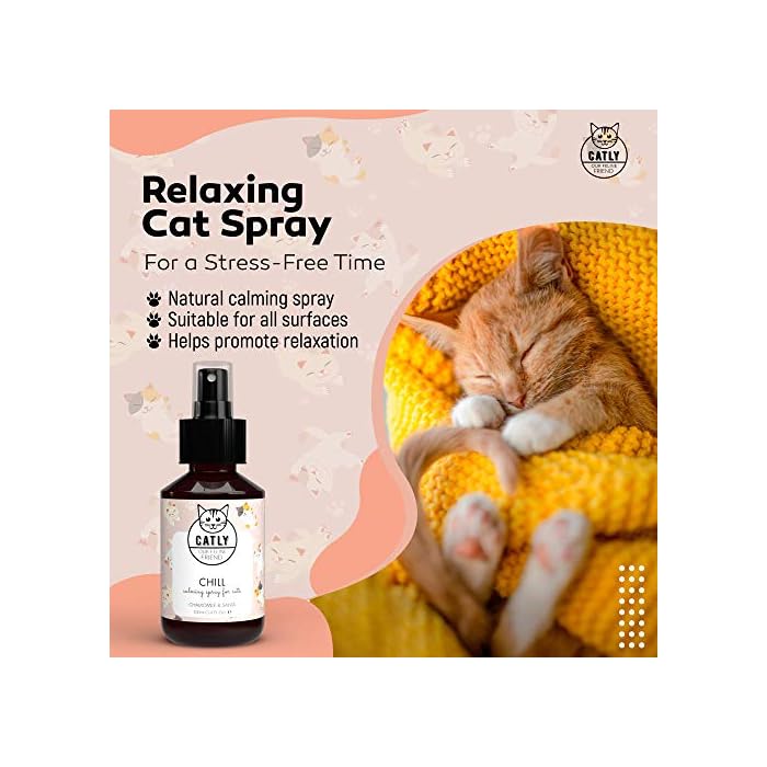 Catly Cat Calming Spray – Chamomile & Vitamin E Calming Spray for Cats – Effective Cat Stress Relief & Anxiety Solution, Ideal Pheromone Diffuser Alternative, Cat Nip-Infused Relaxer Spray, 100ml - Image 3