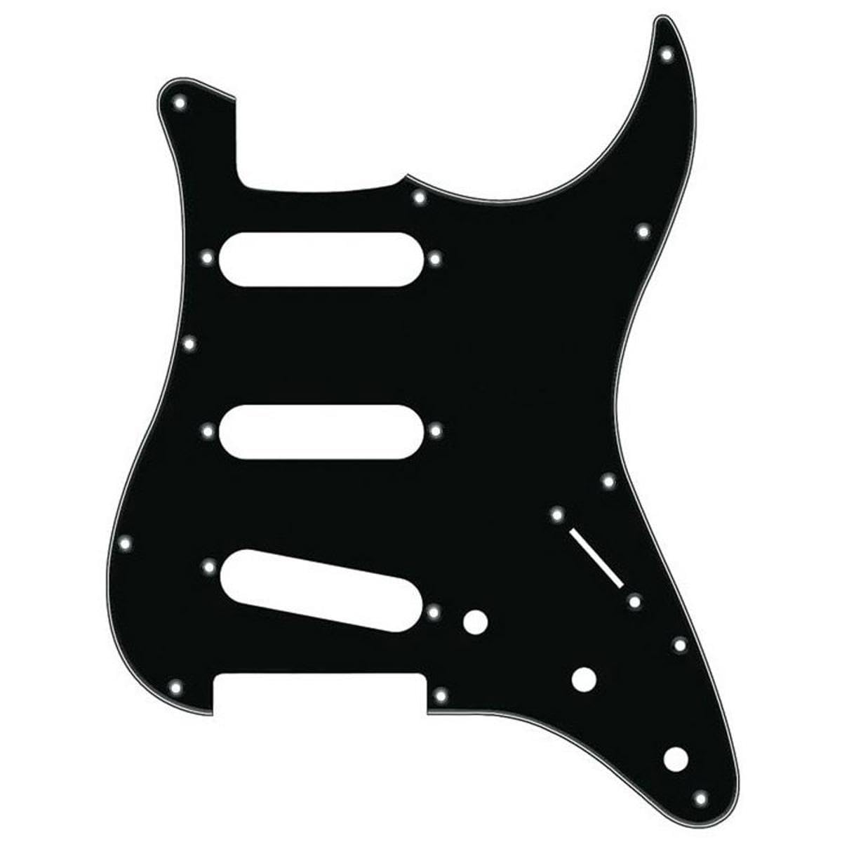 Fender® 11-HOLE MODERN-STYLE STRATOCASTER® S/S/S Pickguard Pickguard for Strat® 3-Ply S/S/S 11-Hole Black