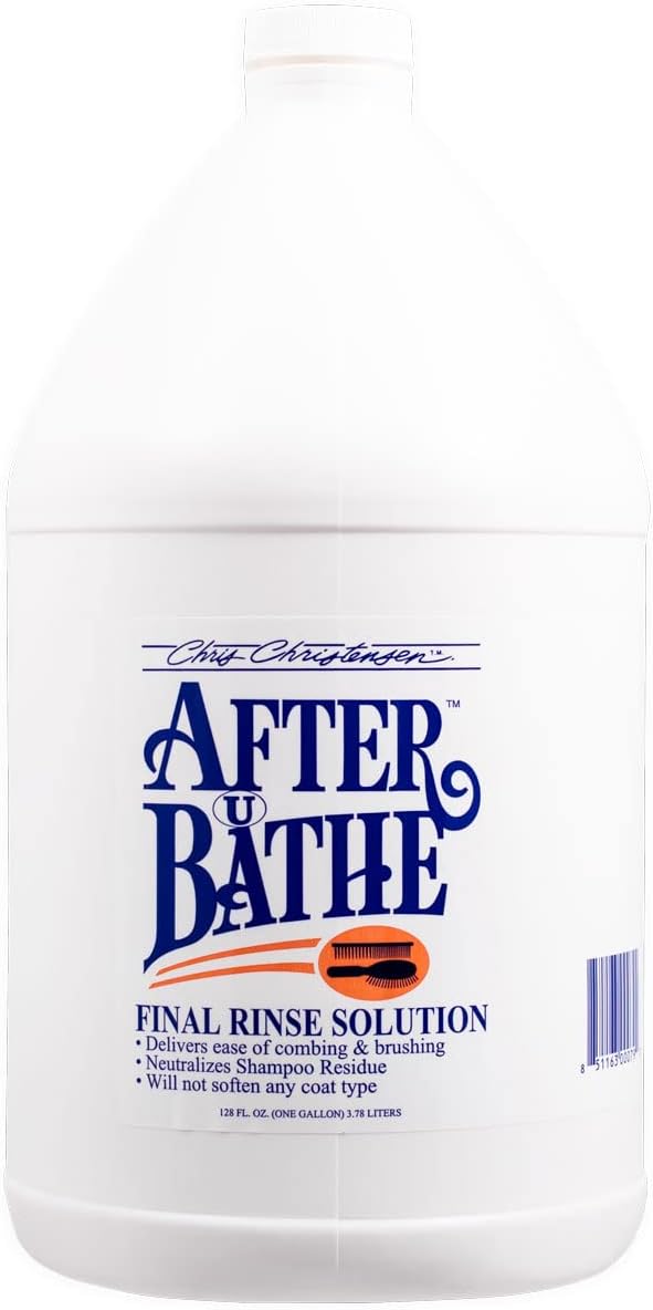 Chris Christensen Gallon Liquid and Pump Dispenser Bundle - After Bath Final Rinse Solution, Adds Moisture and Resilience, No Waxes/Oils, Easily Dispenses, No Mess