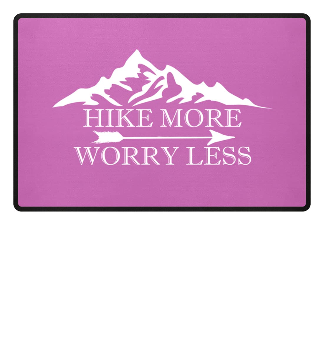 Paillasson Hike More Worry Less rose pour une maison accueillante