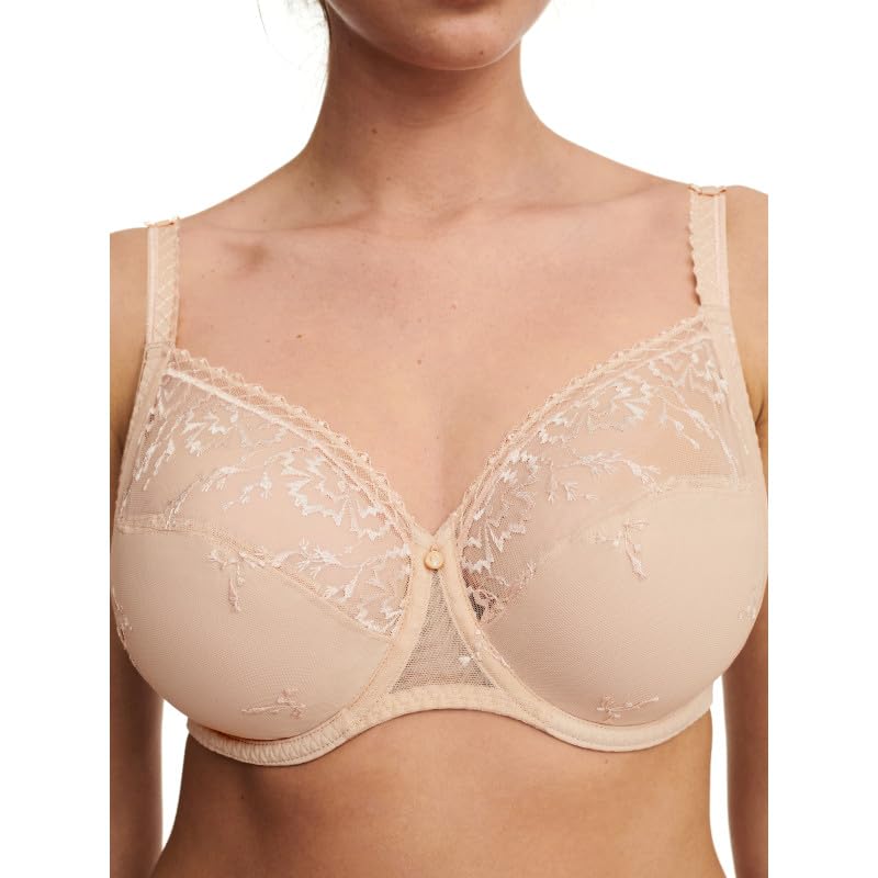 Chantelle Every Curve Spitzen-BH mit voller Abdeckung, ungefüttert, Nude-Rouge, 75E – Ansicht 3