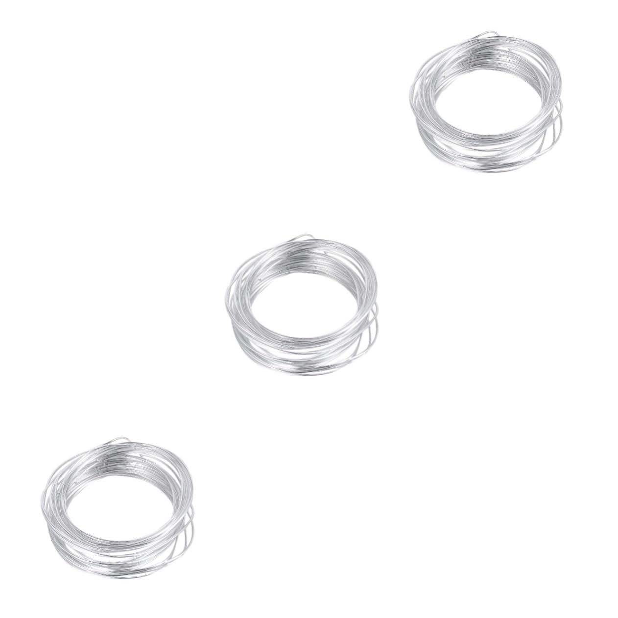 STOBOK 3stücke Biegsamer Aluminiumdraht Flexibles Bastelmaterial Für Puppen-skelette Modellbau Floristik Und Kreative Handarbeiten Silber