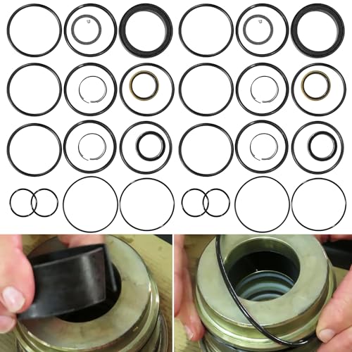 Image of Swing Cylinder Seal Kit for Case 580CK with Model 33 Backhoe Swing 1966-1971 with Snap in or Press in Wiper (2 Set)