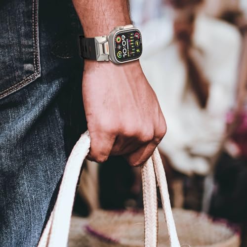 Bracelet Apple Watch 49mm 46mm 45mm fluororubber watchbands strap