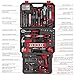 Drill Tool Set：Tool Kit with 12V Power Cordless Drill Hand Repair Tools Box with Drill, Home Tool Kits for Men & Women, Hand Drill Set Perfect for Homeowner, Diyer, Handyman - Red