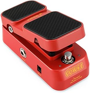 Donner Wah Guitar Pedal, Vowel 2 in 1 Wah Volume Pedal Mini Vintage Wah Wah Active Volume Guitar Effect Pedal