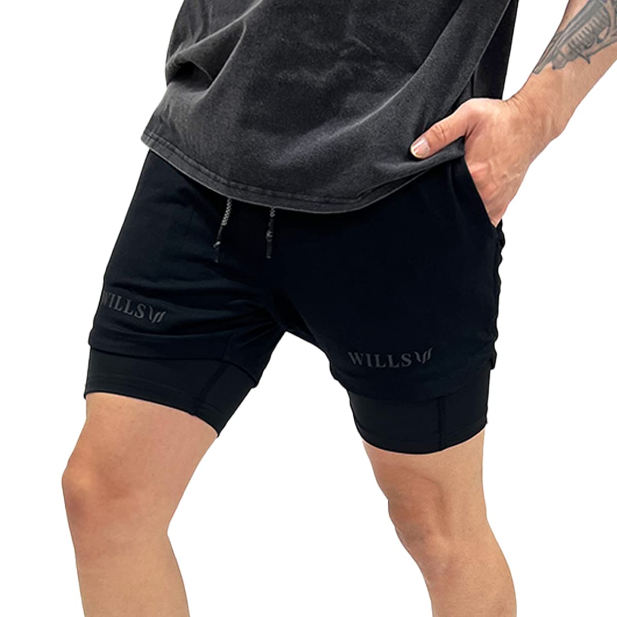 Amazon | [WILLS FITNESS] ショートパンツ メンズ インナー付き