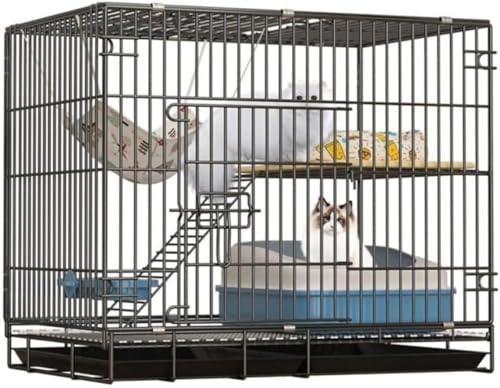 キャットケージ 折りたたみ 大型 マルチレイヤー 脱走防止 快適空間 掃除しやすい 室内 広々 ドア付き 取り外し可能 ペット用品 組立簡単 フットレスト ハンモック フードボウル ティーザー スティックトイ 猫砂入れ トイレスコップ スクラッチングパッド