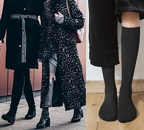 Image of Warm Knee High Socks for Women-Thermal Cotton Socks for Hiking,Work,Winter,Gifts