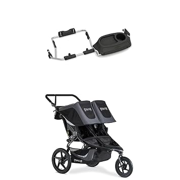 BOB Gear Revolution Flex 3.0 Duallie Double Jogging Stroller, Graphite Black