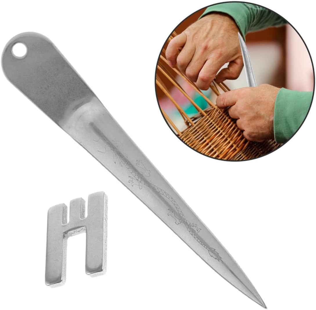 1set Rattan Weaving Pry Tool Ergonomic Basket Making and Repair Supplies for Furniture Weaving for Crafting and Wicker Restoration