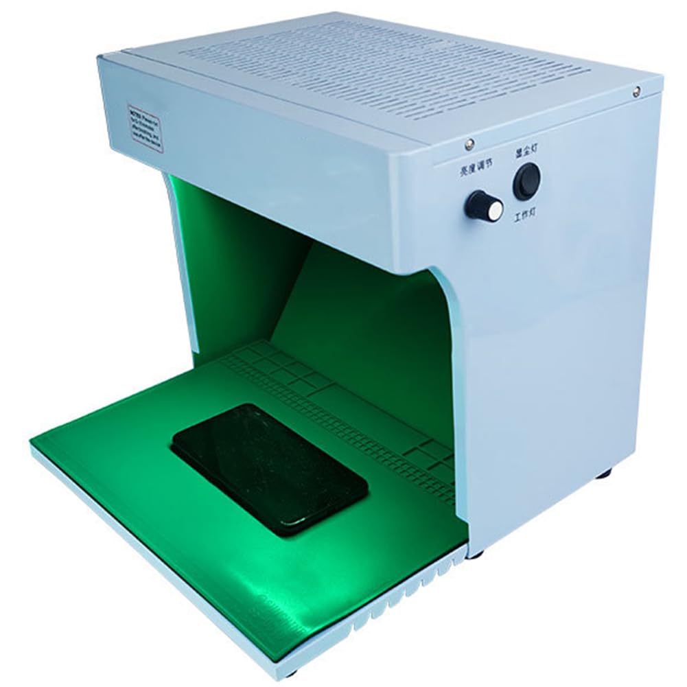 Banco da Lavoro Antipolvere con Flusso d'Aria, Cappa a Flusso Laminare Verticale, Doppie Ventole, Doppi LED, Filtrazione a Tre Strati, Banco da Lavoro da 34,5 X 23 Cm, per Riparazione/Officina