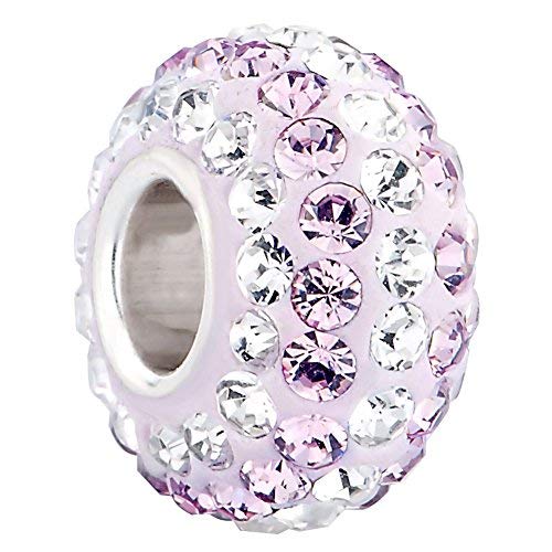 Pugster - Charm con cristalli Swarovski viola e