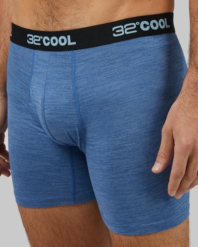 32 Degrees COOL Mens 4-PACK Quick Dry Performance Boxer Brief With Comfort Elastic Waistband3