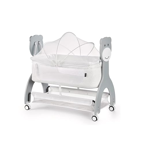 Dream On Me Cub - Moisés portátil en color blanco, moisés multiusos con ruedas de bloqueo, cesta de almacenamiento grande, almohadilla de colchón