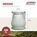 Coleman Color Changing LED Citronella Outdoor Scented Candle, 25+ Hours Burn Time, Festive Color Effects, Glass Holder with Metal Handle