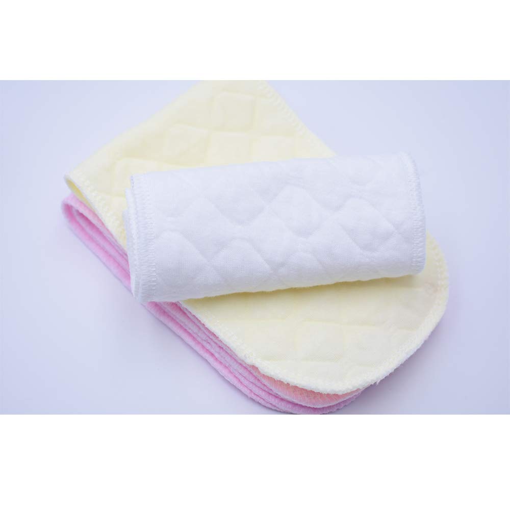 Pannolino Riutilizzabile Cotone Morbido Neonati Multifunzione Inserto Traspirante Assorbimento 32x12 cm 12 Pezzi
