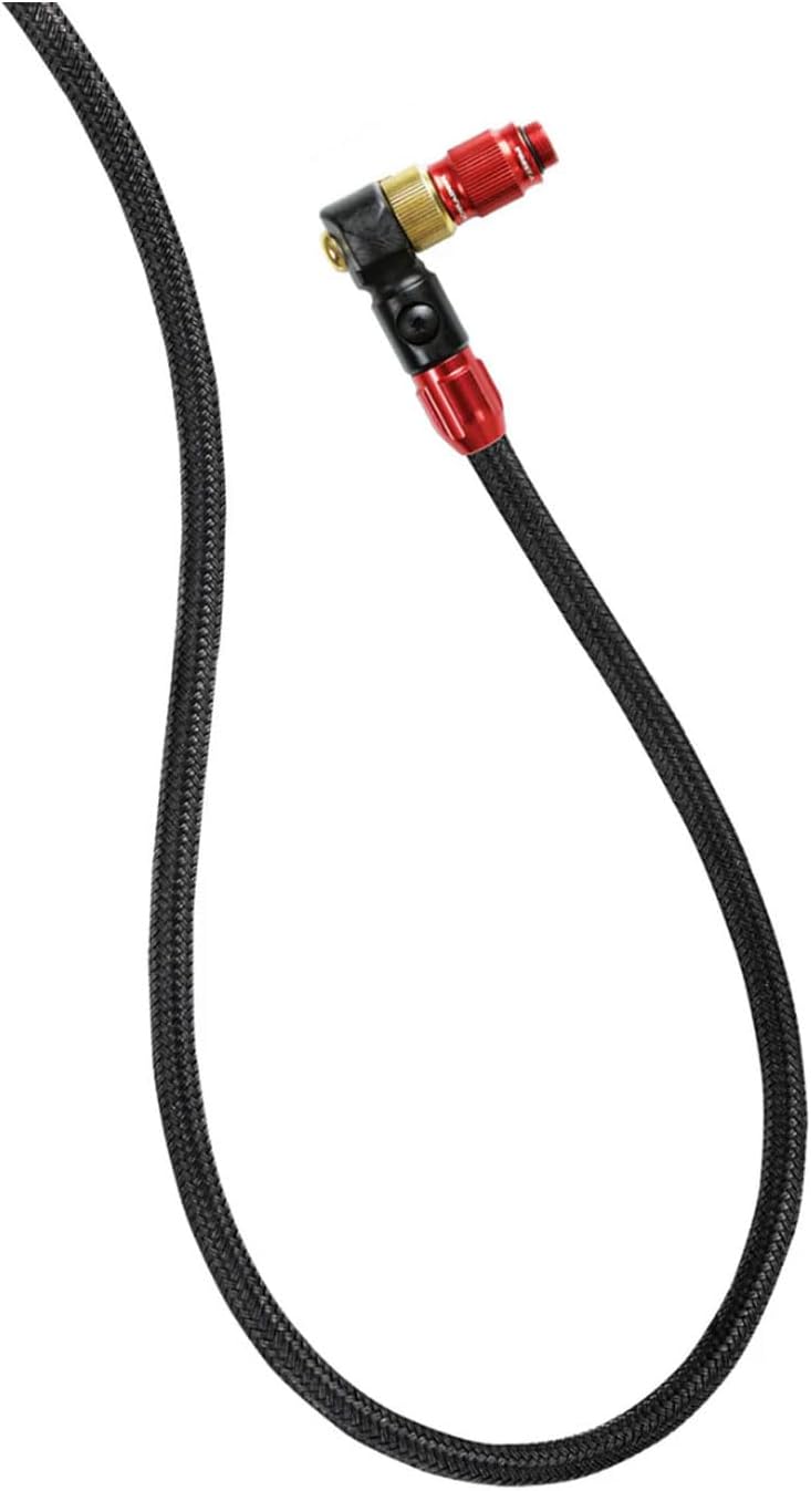 LEZYNE Abs1 Pro Braided Floor Pump Hose - Pod Gloss Red (1-BRAID-HOSE-V2ABSP)