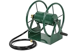 Amazon Basics Wall/Floor Mount 200 ft Garden Hose Reel