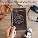 Shvigel US Leather Passport Book Cover - Thin American Travel Passport Holder - Premium International USA Passport Protector Case for Women Men (Glossy Brown)