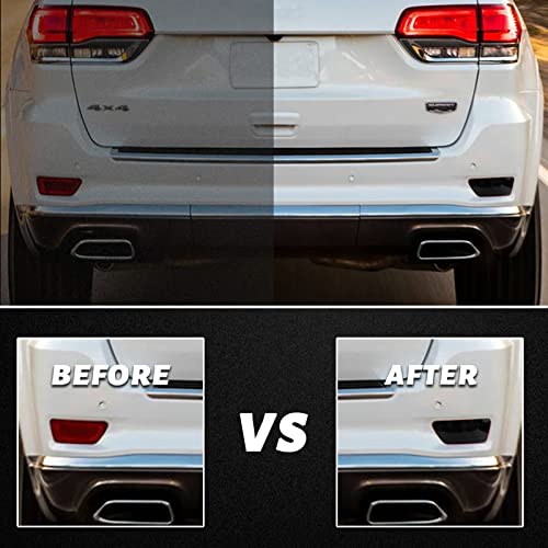 Pgtopone Smoked Led Rear Bumper Reflectors Fog Brake Tail Light Sequential Turn Signal Lamps Compatible With Jeep Grand Cherokee 2012-2021 Compass 2011-2017 Dodge Journey 2011-2017 (Smoked) #TOP3