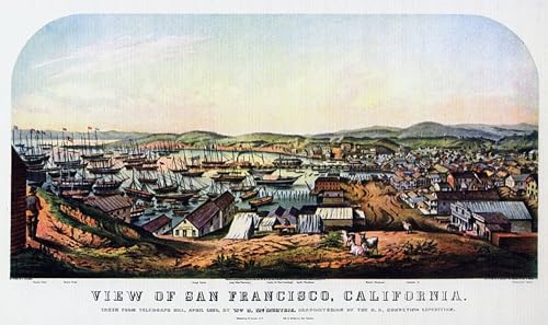 Affiche Toile San Francisco 60x90cm - Impression haute définition anti-reflets