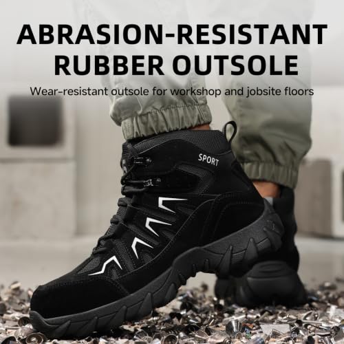 Image of Steel Toe Boots for Men Work Indestructible Safety Boots