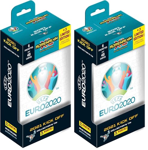 UEFA Euro 2020 Adrenalyn XL 2021 Kick Off boite métal collector Panini