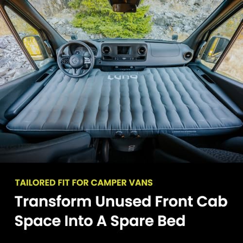 Luno Van Front Cab AIR Mattress - Inflatable Sleeping Van Bed for Travelers & Campers - Front Seat Air Mattress Fits Ford Transit, Mercedes Sprinter, RAM Promaster, Winnebago Solis & Other Vans by Luno - Image 6