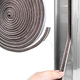 隙間テープ 隙間モヘアテープ補強 隙間対策 馬毛テープ すきまモヘアテープ隙間テープ 窓シームテープ モヘアタイプ 防寒 虫よけすき間テープ 両面テープドア 隙間 モヘア 防音 防風 防虫 防音 花粉 ブラウン (9mm×10m) （フラシ天 長さ5mm)