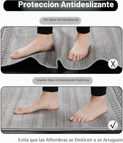 Miniatura 5 de Kaheign Estera Antideslizante Multiusos, 50cm X 200cm Estera De Agarre De Alfombra De Base De Pvc Alfombrilla Impermeable Para Cojín De Suelo Para Hogar Oficina Carros Cocina Baño Blanco