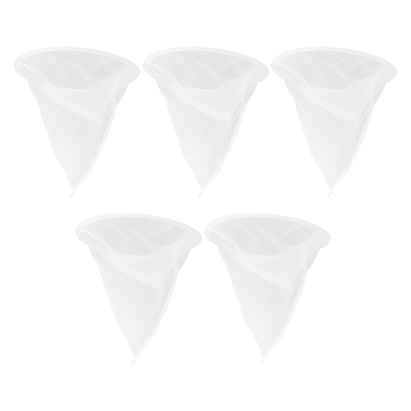 Lot de 5 Filtres à Miel en Nylon à Maille Ultra Fine, Tamis Conique Double Couche 35x35x30 Cm, Filtrant Réutilisable pour Extraction Apicole, Compatible Seau Standard, Passoire
