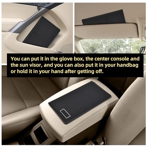 Image of Car Registration and Insurance Holder Glove Box Folder-Premium PU Leather Car Document Wallet Driver's License, Cards and Other Essentials (Reticulated black)