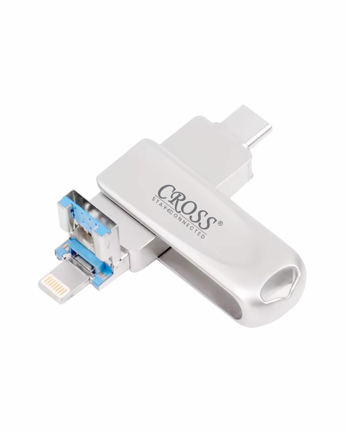 CROSS® Ignite X2 3 in 1 Flash Drive with Light-ning, USB A, Type-C Interface Mini Hangable PenDrive for iOS & Android Compatible with Phone, Pad, Android, PC and More (128 GB, CROSS 3 in 1 PENDRIVE) (B0D5Z6C524) Amazon Price History, Amazon Price Tracker