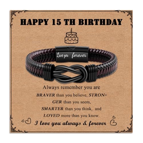 Pulsera de cuero para niños y adolescentes como regalo de cumpleaños ideal