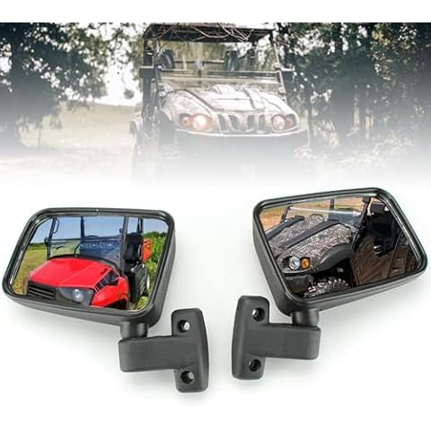 Chikia Pair L+R Side View Mirror Replacement for Hisun UTV 400 500 700 800,Massimo 500 700,Coleman 500 700,Axis 500 700,CFMOTO,Uforce 550,Uforce 800,Zforce 500 800 1000（without mounting hardware） Cover