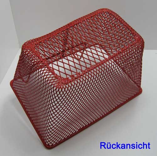 Land-Haus-Shop® Kinderfahrradkorb Metall, beschichtet, Kinder Fahrrad Lenker Einkaufs Korb (Rot)